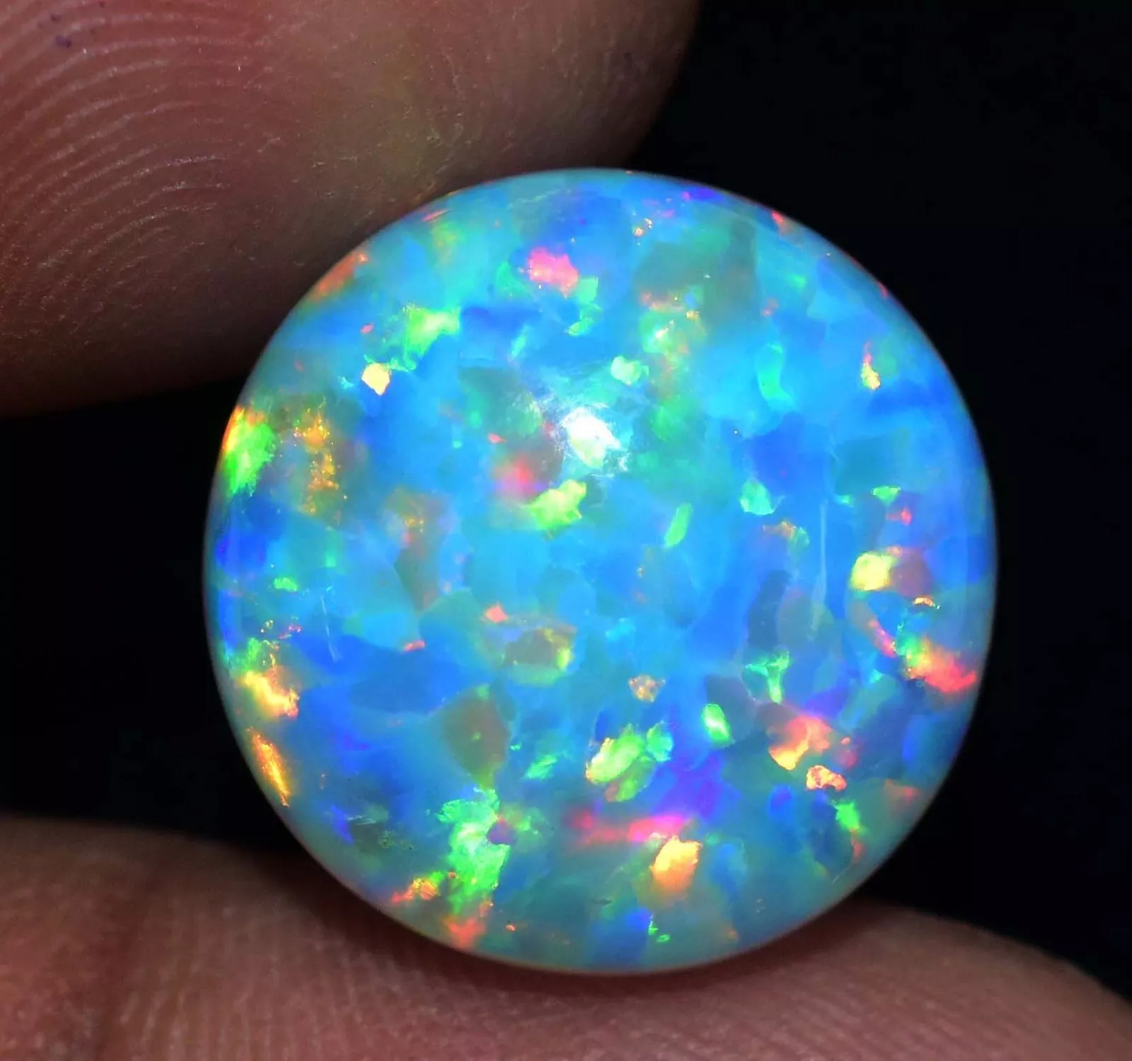 13.35 Ct Natural Ethiopian Fire Opal Certified Play of Color Untreated Gemstone